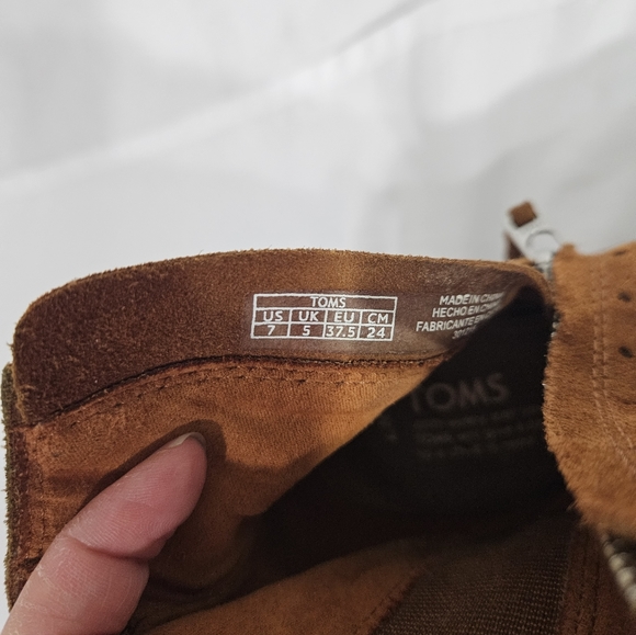 Toms fringed peep toe booties women's size 7 - Picture 12 of 12